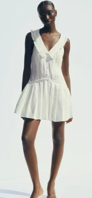 ZARA Babydoll Dress Mini thumbnail 5