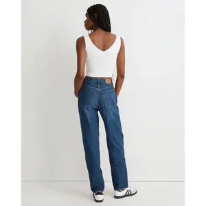 Madewell NWT Baggy Straight Jeans in Dark Worn Indigo Wash thumbnail 2