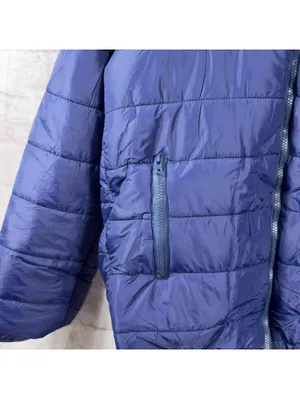 Women’s Navy Blue Quilted Puffer Jacket Size XL thumbnail 4