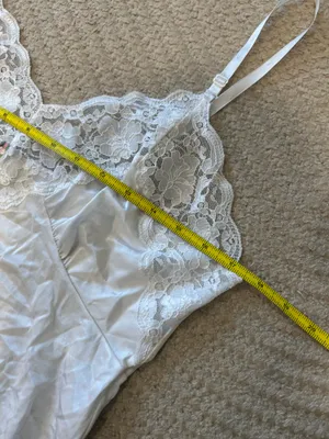 Vintage white slip dress thumbnail 8