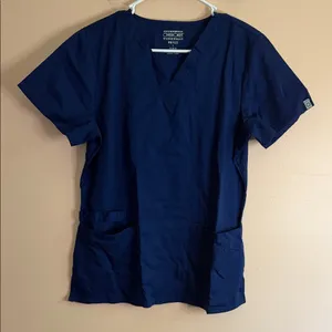 Cherokee Navy Blue V-Neck Medical Scrub Top thumbnail 1