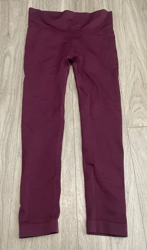 Women's Burgundy Leggings Purple Size L thumbnail 1