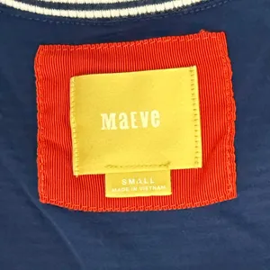 Maeve Anthropologie Cameron Blue Red White Striped Geometric Asymmetric Size S thumbnail 7