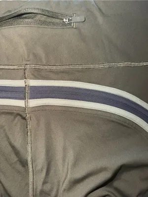 Lululemon Olive Green Athletic Leggings with Stripe thumbnail 5