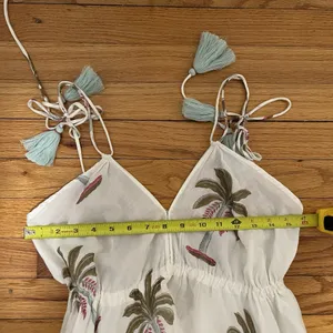 Roller Rabbit Morjim‎ Palm Venezia Maxi Tassel Cream Dress Size Medium thumbnail 11