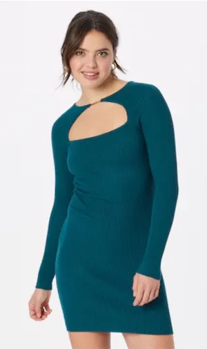 NWT Abercrombie‎ & Fitch Ribbed Dress Women's S Blue French Girl Style thumbnail 1