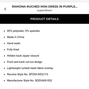 superdown Ramona Ruched Mini Dress in Purple Multi thumbnail 4