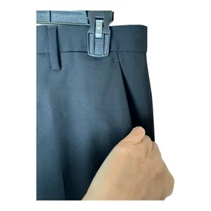 Coach Pants Women 30 Black Wool Flat Front Unfinished Hem Trousers Corpcore‎ thumbnail 6