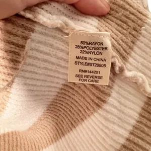 Sincerely Jules Tan White Striped Cropped Sweater Size XS thumbnail 5