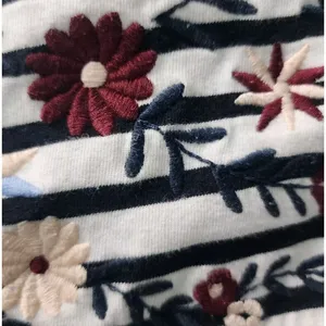 J.‎ Crew Embroidered Blouse Small Strips Floral Bell Sleeves thumbnail 5