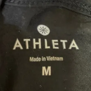 Athleta Black Crew Neck Mesh Trim Racerback Workout Tank Top Size M thumbnail 3