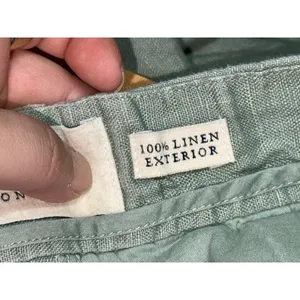 Abercrombie & Fitch Sage Green Linen Wide Leg Dress Pants Trousers Women Size 27 thumbnail 5