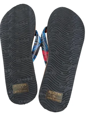 ROCKIN Flip Flop Sandals Women's Multicolored Size 10 NWT thumbnail 5