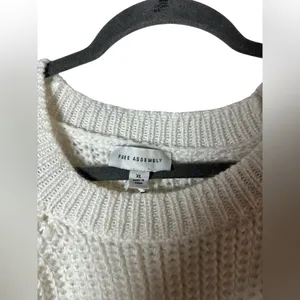 Free Assembly Chunky Knit Crewneck Sweater Women XL‎ Ivory Cream NWT thumbnail 4