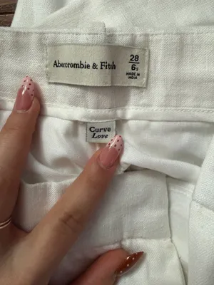 Abercrombie White Linen Pants Blend Tailored thumbnail 4