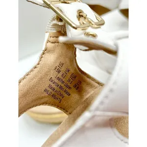 Dr. Scholl’s Sandals Size 9.5 White Leather Open‎ Toe Platform Shoes Buckle thumbnail 10
