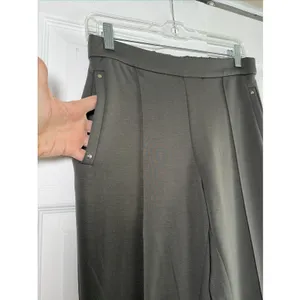 Elie Tahari Pull On Straight Leg Pants Womens Size S Gray Olive‎ Stretch Ponte thumbnail 4