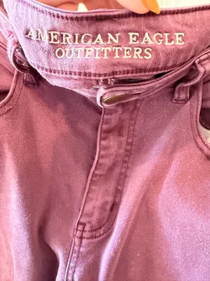American Eagle Maroon Hi-Rise Jegging Size 12 thumbnail 2