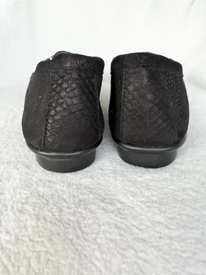 Aerosoles Women's Black Faux Leather Slip-On Loafer Flats 9.5 Square Toe thumbnail 5
