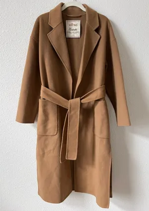 Aritzia Wilfred Open Front Wool Blend Coat Camel Size XS Small Luxury Neutral thumbnail 1