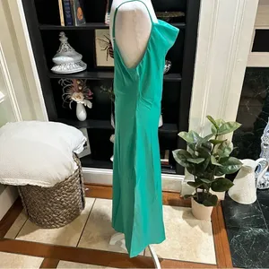 Forever 21 Green Satin Cowl‑Neck Dress – Size Medium – NWT thumbnail 2