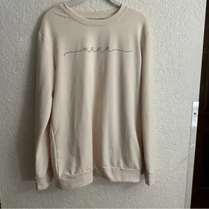 Nana‎ Sweatshirt Beige M Women Graphic Casual Gift Cozy Comfortable Soft Grandma thumbnail 3