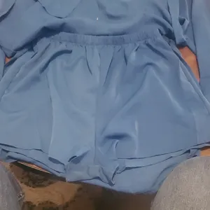 Elegant Blue Romper Dress Size M thumbnail 5