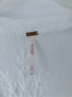 Free People Marissa White Embroidered Mini Dress size small Boho Festival thumbnail 5