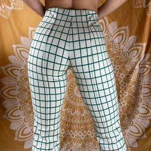 Anthropologie Plaid Kick Flare Cropped Pants thumbnail 3