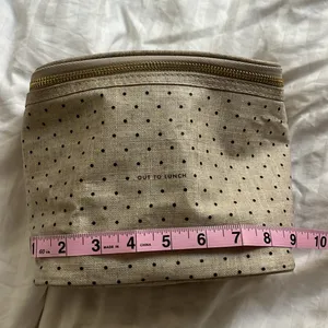 Kate Spade Out to Lunch small handle lunch bag POLKA DOT EUC thumbnail 5