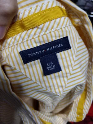 Tommy Hilfiger Yellow And White Striped Button-Down Shirt thumbnail 4