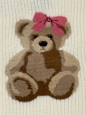 SIMPLY SOUTHERN Teddy Bear With Bow Sweater Size XXL NEW thumbnail 5