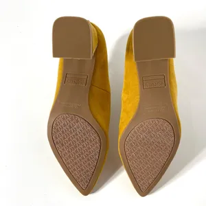 Jones New York Mustard Vegan Suede Chunky Metallic Heel Pumps Size 6 thumbnail 8
