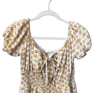 LPA Revolve Yellow and White Off Shoulder Women’s Sun midi Dress Size Large thumbnail 7