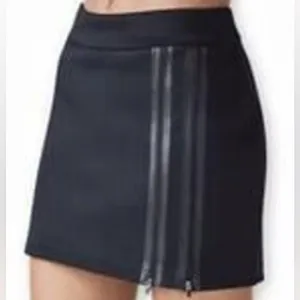 Fabletics Cornado Black Mini Athletic Double Zipper Skirt Women's Size L thumbnail 2
