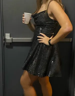 B Darlin black sequin dress thumbnail 4