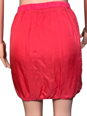 Amorethos pink mesh overlay elastic high waist mini pencil skirt 4/S thumbnail 3
