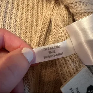 Madewell Thompson Pocket Long Sleeve Oversized Pullover Sweater in Tan Sz XS‎ thumbnail 8