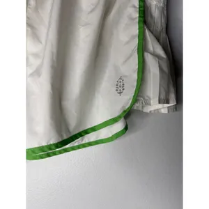 Free People Movement easy tiger Pleated Running Shorts White Green Piping M thumbnail 3