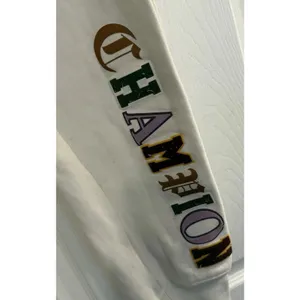 Champion Sweatpants Reverse Weave‎ Womens Sz Small Cream Spellout Jogger 90s thumbnail 3