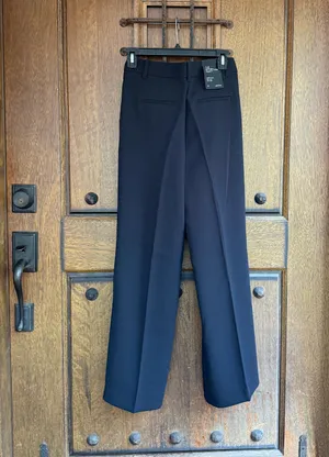 Aritzia Black Wide-Leg Low Rise, Length- Full Trousers Size 0 thumbnail 4