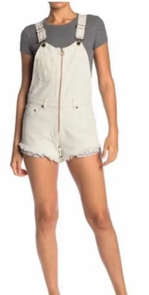✨ White Sunkissed Denim Overalls Romper/Jumpsuit✨ thumbnail 1