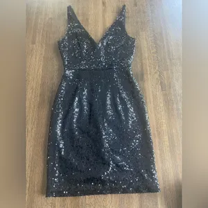 Lulus Black Sequin Sparkle Fancy Party Dress - Size 0 thumbnail 3