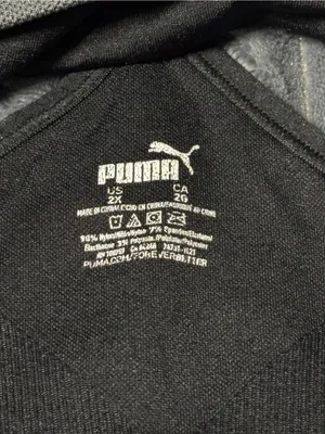 Puma Black Logo Elastic Seamless Sports Bra thumbnail 3