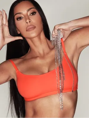 NWT Skims Fits Everybody scoop neck bralette in Neon Coral XXS thumbnail 2