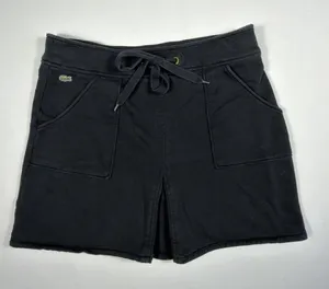 Lacoste Women's Black Sweatshirt Cotton Y2K Mini Skirt‎ Comfy Cute Size 34 Small thumbnail 1