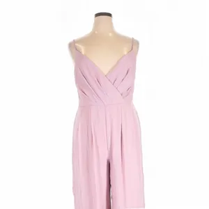 Lulus Call for Me Dusty Lavender Faux Wrap Jumpsuit Wide Leg XL Wedding thumbnail 5