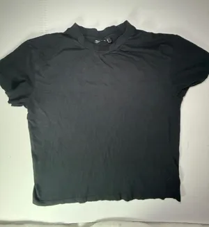 Women's Black boxy Short-Sleeve Crewneck Tee thumbnail 1