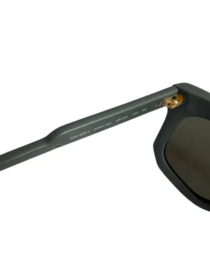 Stella McCartney Gray Square Frame Mirrored Lens Sunglasses Gold Trim Women's thumbnail 3