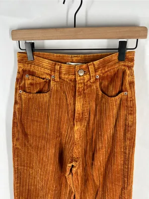 BDG High Rise Baggy Corduroy Pants Orange Size 26 thumbnail 3